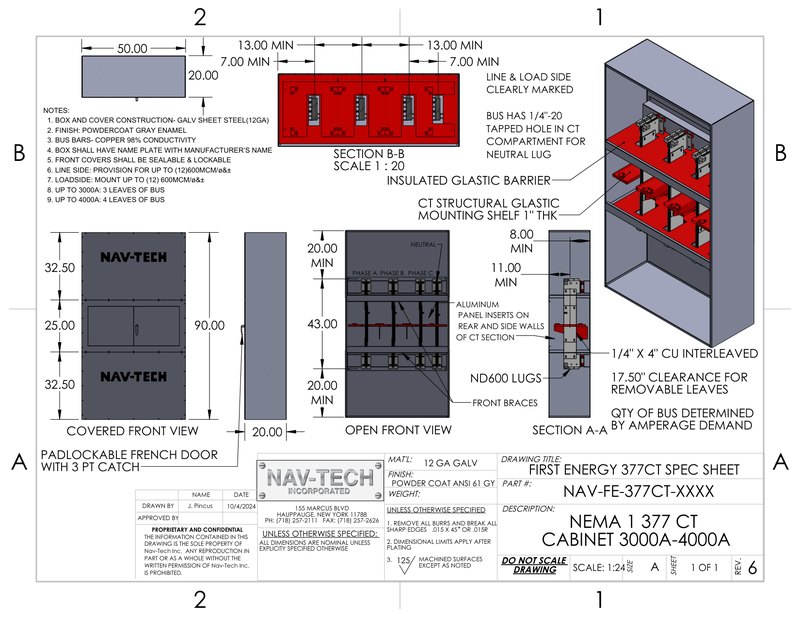 NAV-FE-377CT-XXXX drawing